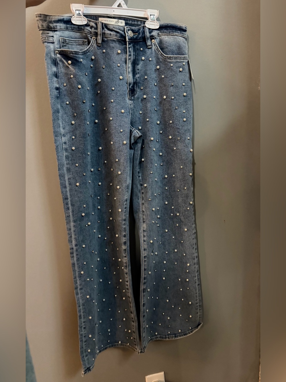 Altar'd State  Brooklyn Embellished Straight Leg Jeans